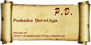 Poduska Dorottya névjegykártya